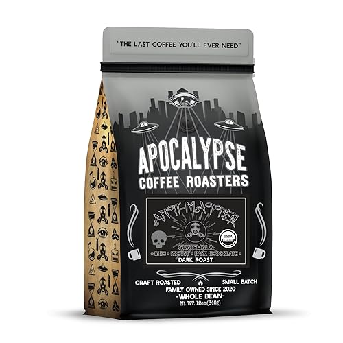 Apocalypse Coffee Roasters Materia oscura 12 onzas Grano entero Café orgánico tostado oscuro
