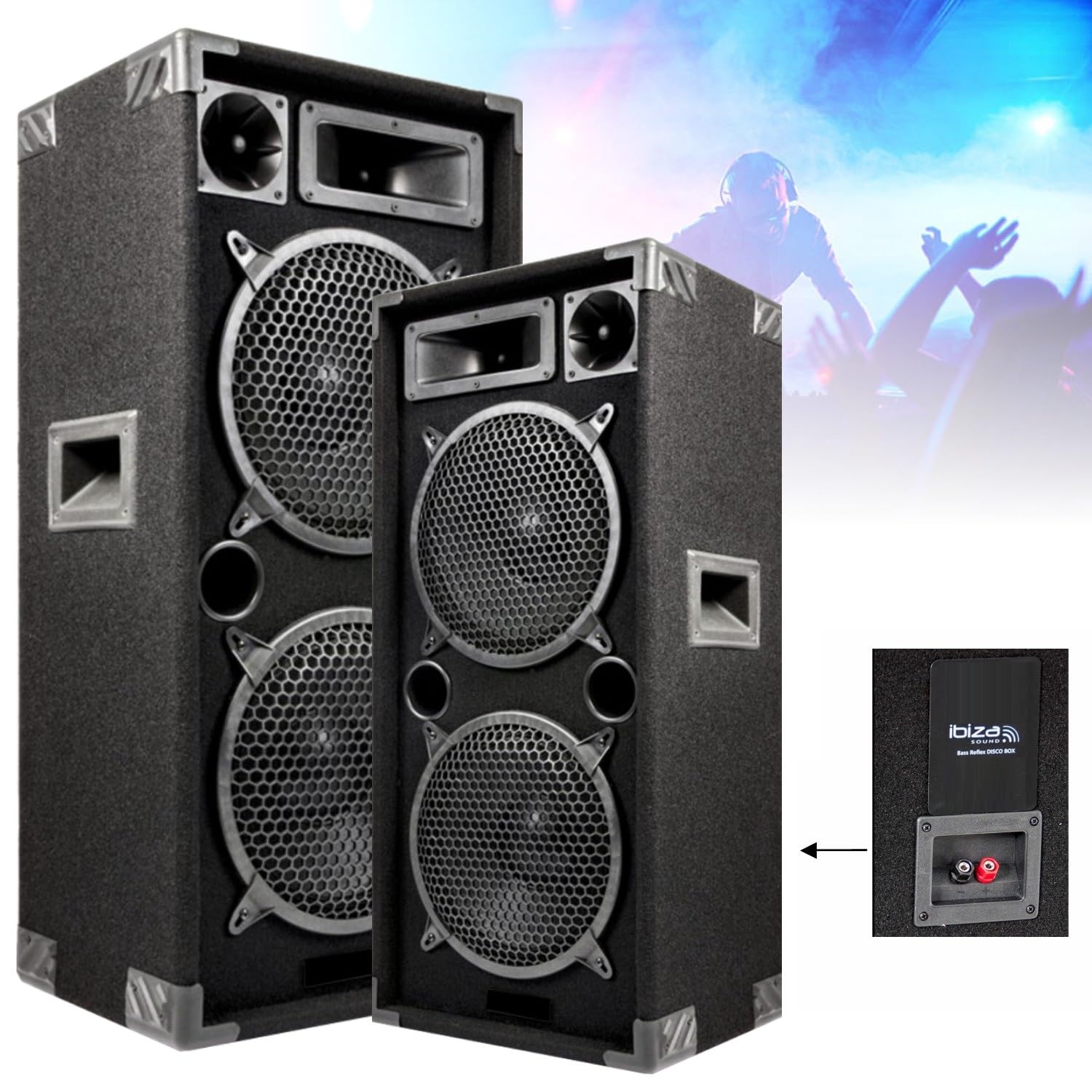 Cassa Attiva Ibiza GRAFFIK600 600W LED Illuminata - Bluetooth E USB Per Festa E DJ - Nuova - Foto 5