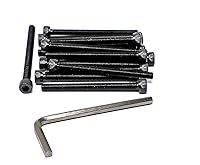 Vista 17 de iexcell Juego de 50 tornillos M4 x 20/25/30/35/40 de acero de aleación de grado 12.9, acabado de óxido negro