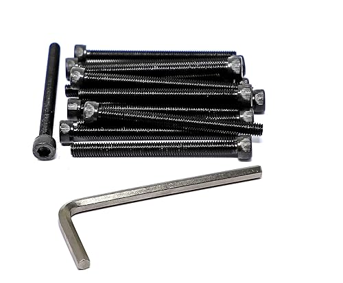 Miniatura 48 de iexcell 720 piezas de acero de aleación M4 x 6/8/10/12/16/20/25/30/35/40/45/50 de grado 12.9, tornillos de cabeza hexagonal, tornillos, arandelas