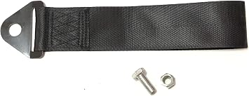 JDM MUGEN POWER Black Racing Drift Rally Car Tow Towing Strap Belt Hook Universal x1