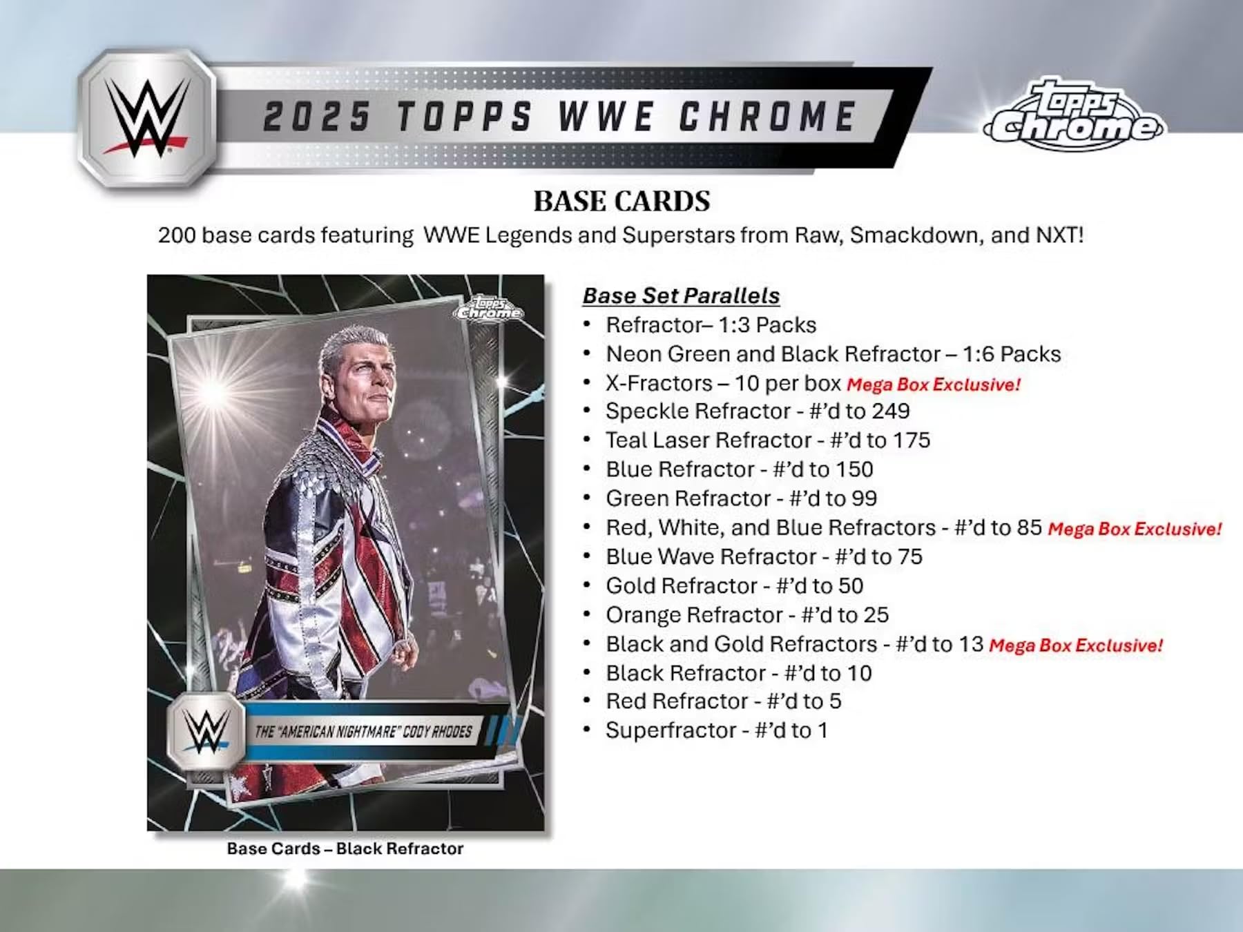 Amazon.com: Chrome WWE Mega Box by Topps : Sports & Outdoors