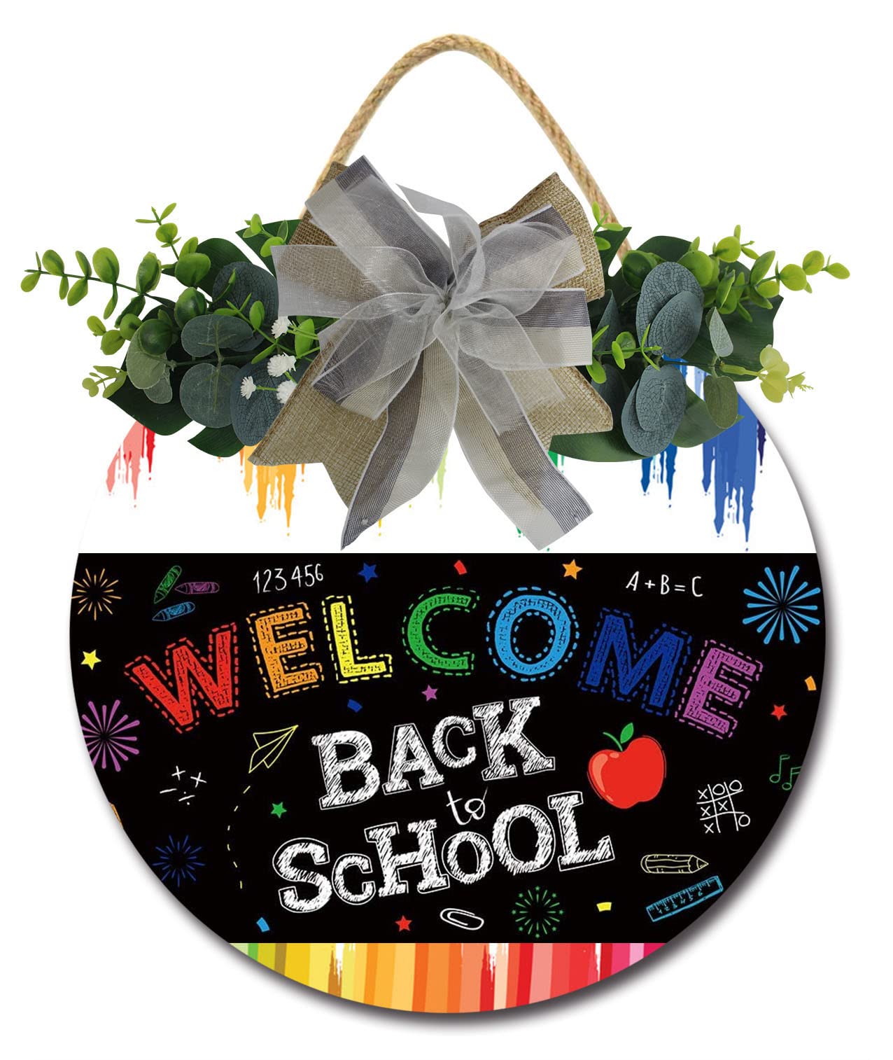 Buy Ufcell Back to School Door Sign Classroom Door Hanger Back