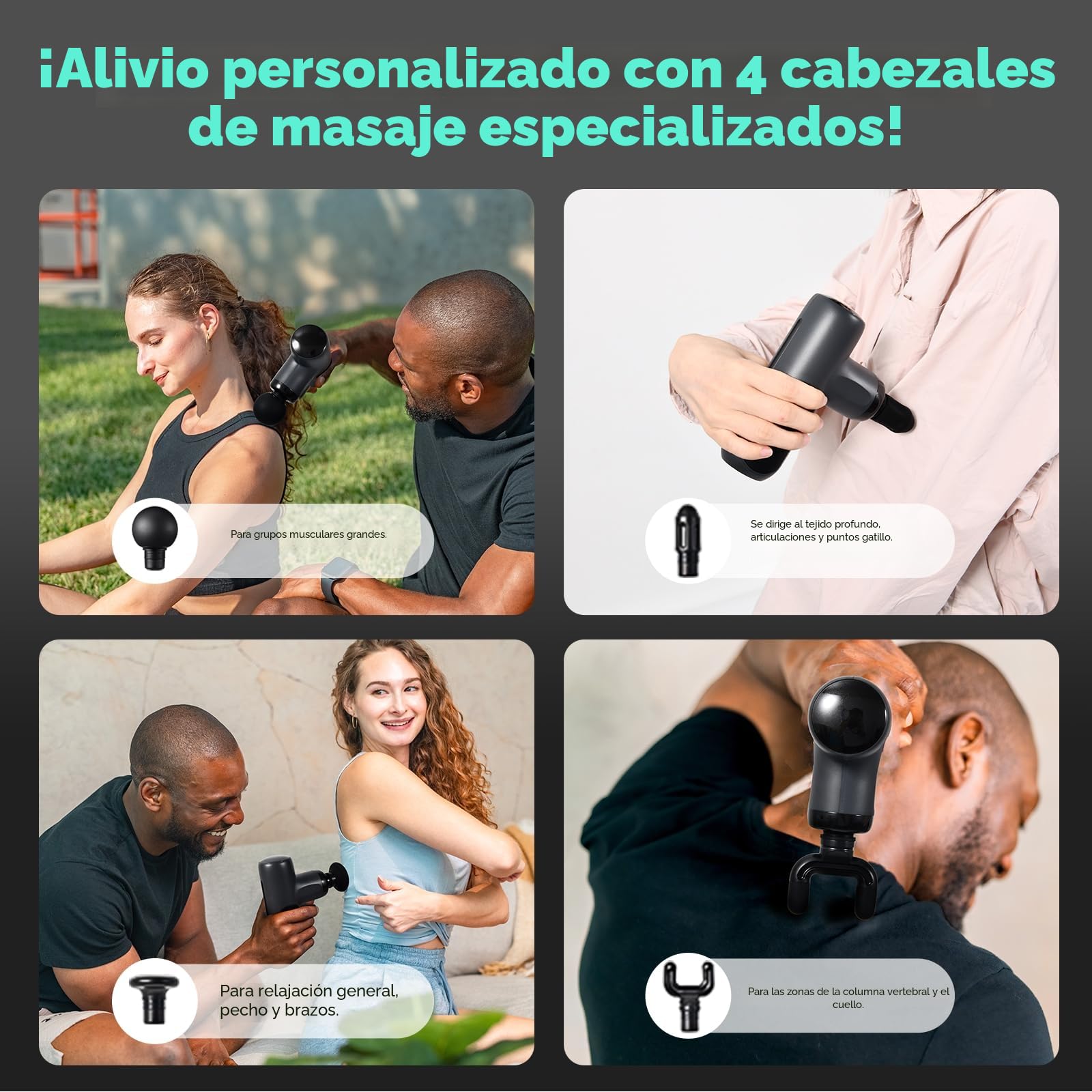 arboleaf Mini Pistola de Masaje, Masajeador Muscular Profesional de 3200 rpm y 5 Velocidades, Massage Gun Silencioso para Relajación Muscular
