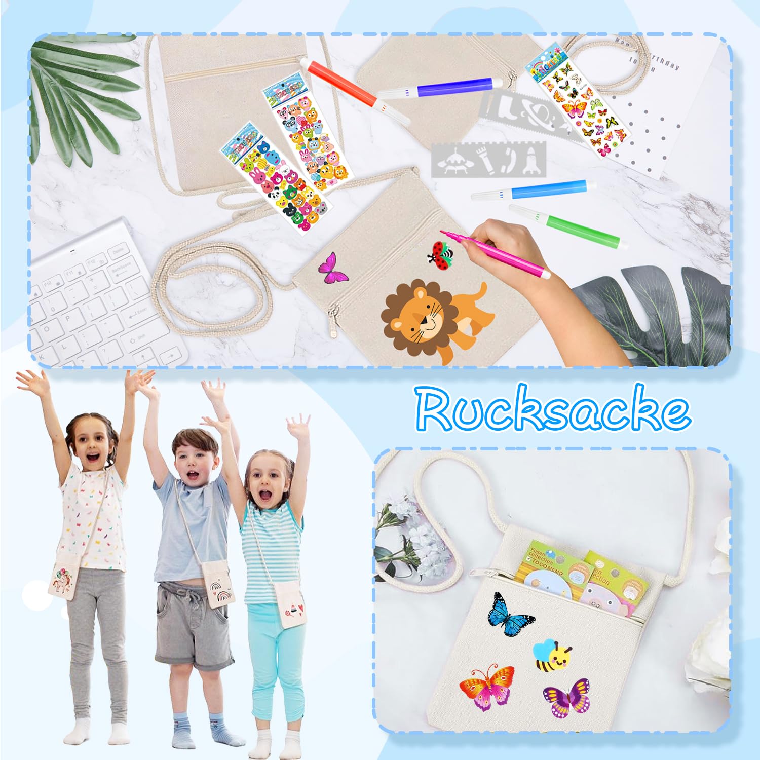 Suynauetev 12 Piezas Bolsas Tela para Pintar Bolsas De Tela Ppara Pintar Bolsa Tela para Pintar Bolsa De Tela para Pintar para Actividades De Diseño Creativo Como Regalos Navideños Variados
