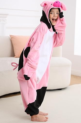 Miniatura 3 de DarkCom Pijama de animal para niños, para mujeres y hombres, disfraz de cerdo piebaldo, disfraz de Halloween, pijamas de Navidad