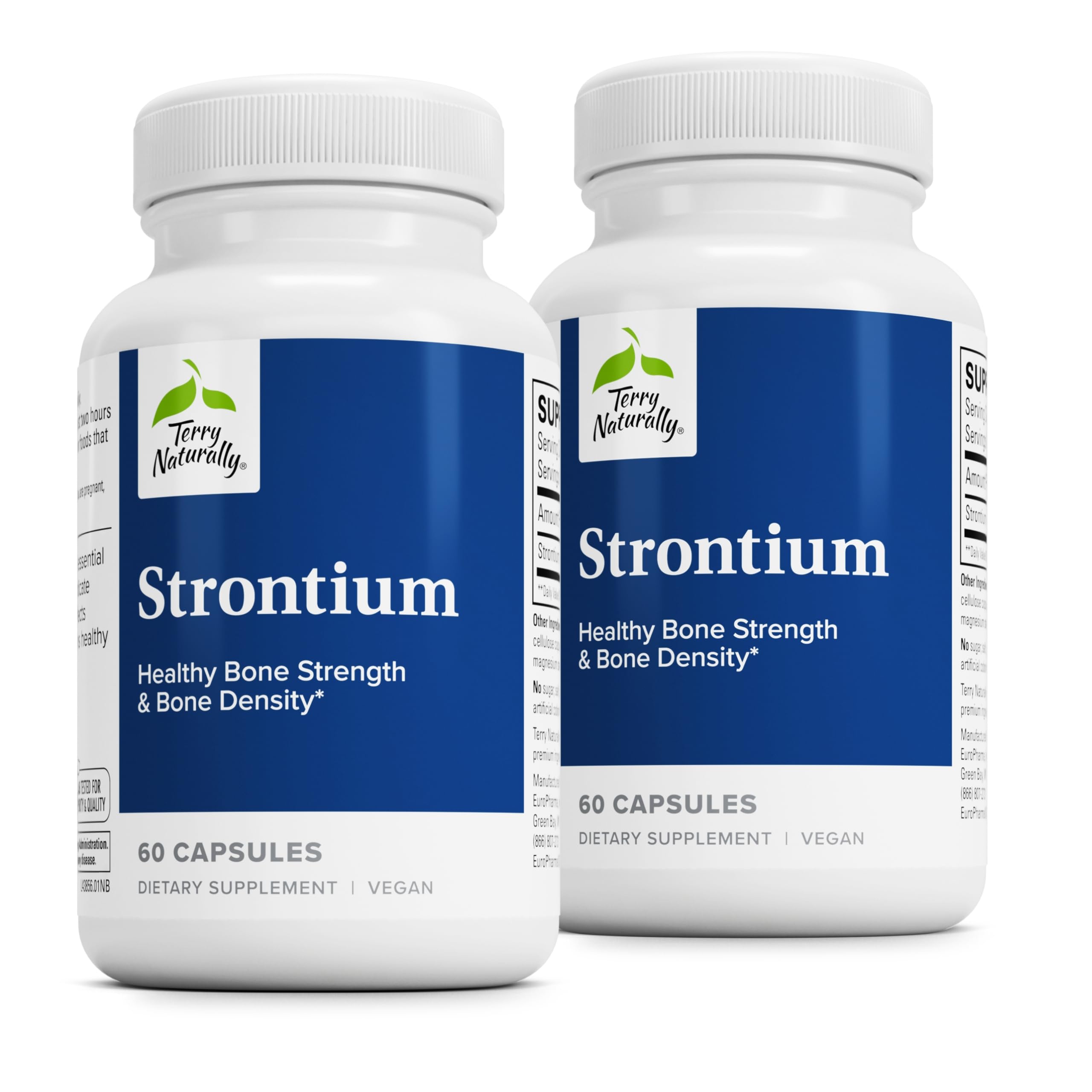 Terry Naturally Strontium - Bone Density and Skeletal Health - 60 Count