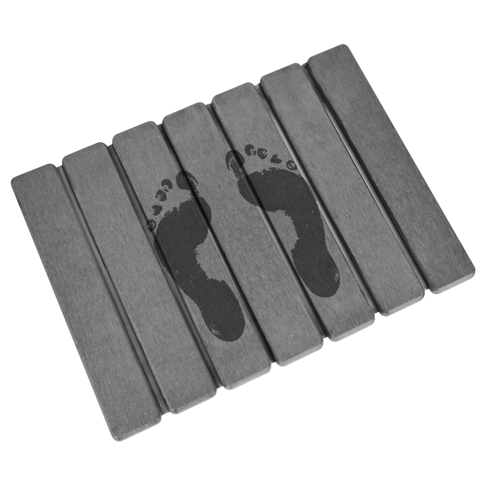 RUCUDIM Stone Bath Mat, 40 x 30 cm, Foldable Diatomaceous Earth Bath Mat, Super Absorbent Bathroom Mat, Shower Floor Mat, Quick Drying for Bathroom, Home and Kitchen (Grey)