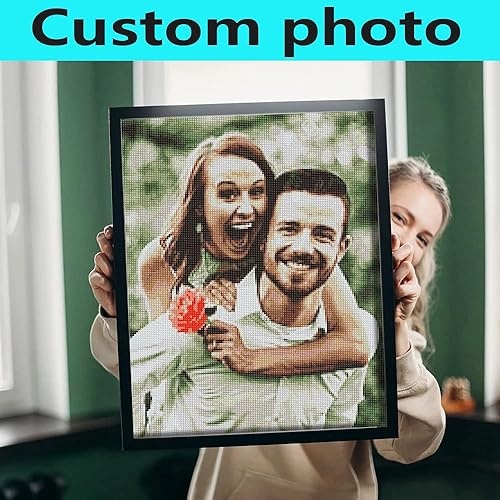 Kits de pintura de diamante personalizados taladro completo para adultos con tus fotos, regalos privados personalizados de pintura de diamante,