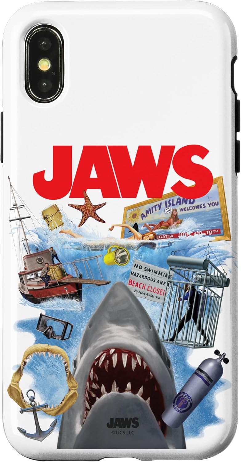 Jaws 50th Anniversary Poster Amity Island Collage 2-Sided Case for iPhone 13