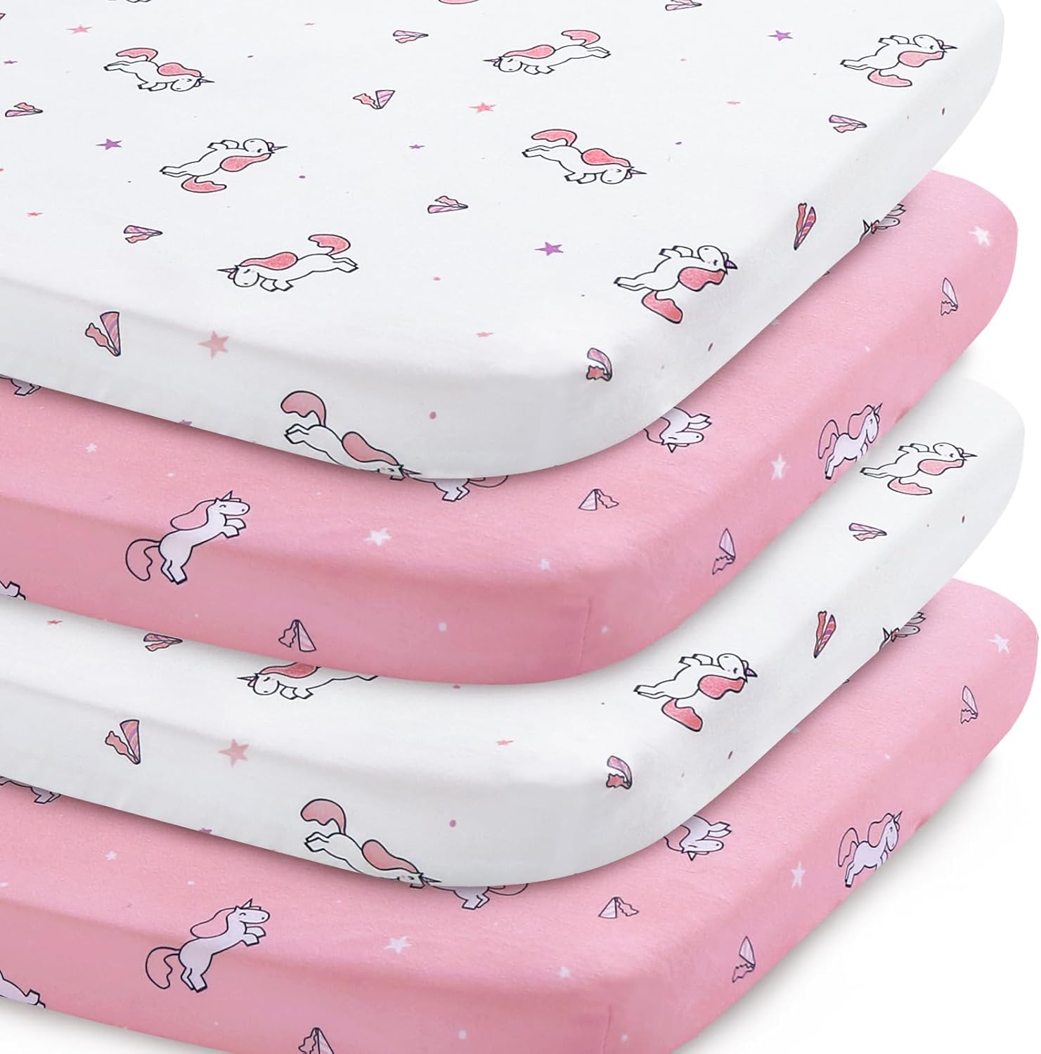 Sheet 4 Pack for Baby Girls, Sheets