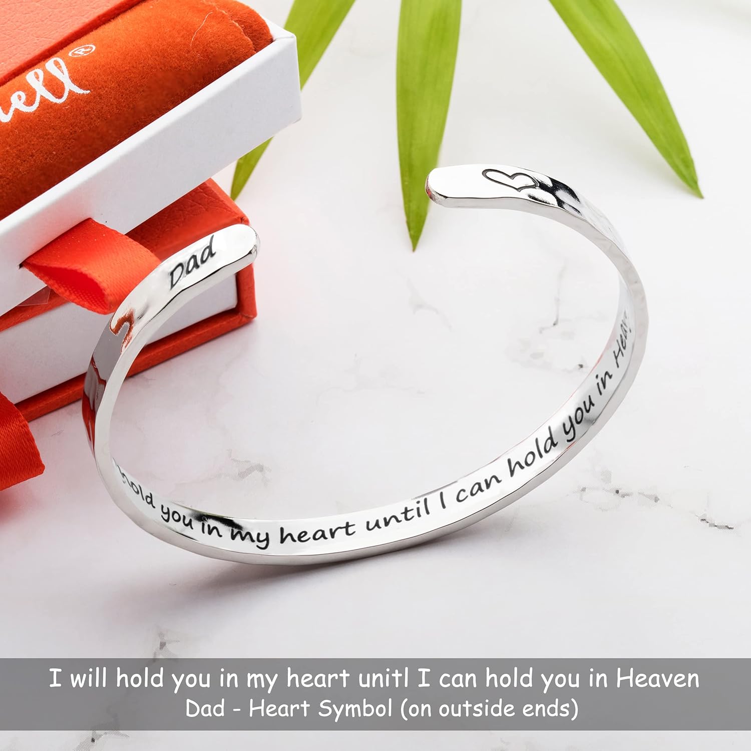 Carviell Engraved Cuff Bracelets for Women – Inspirational, Friendship, Love, Mom, Daughter, Sister, Christian, Graduation, Memorial & Wedding Gifts – 80+ Phrases – Stainless Steel, Gift-Ready - Image 3