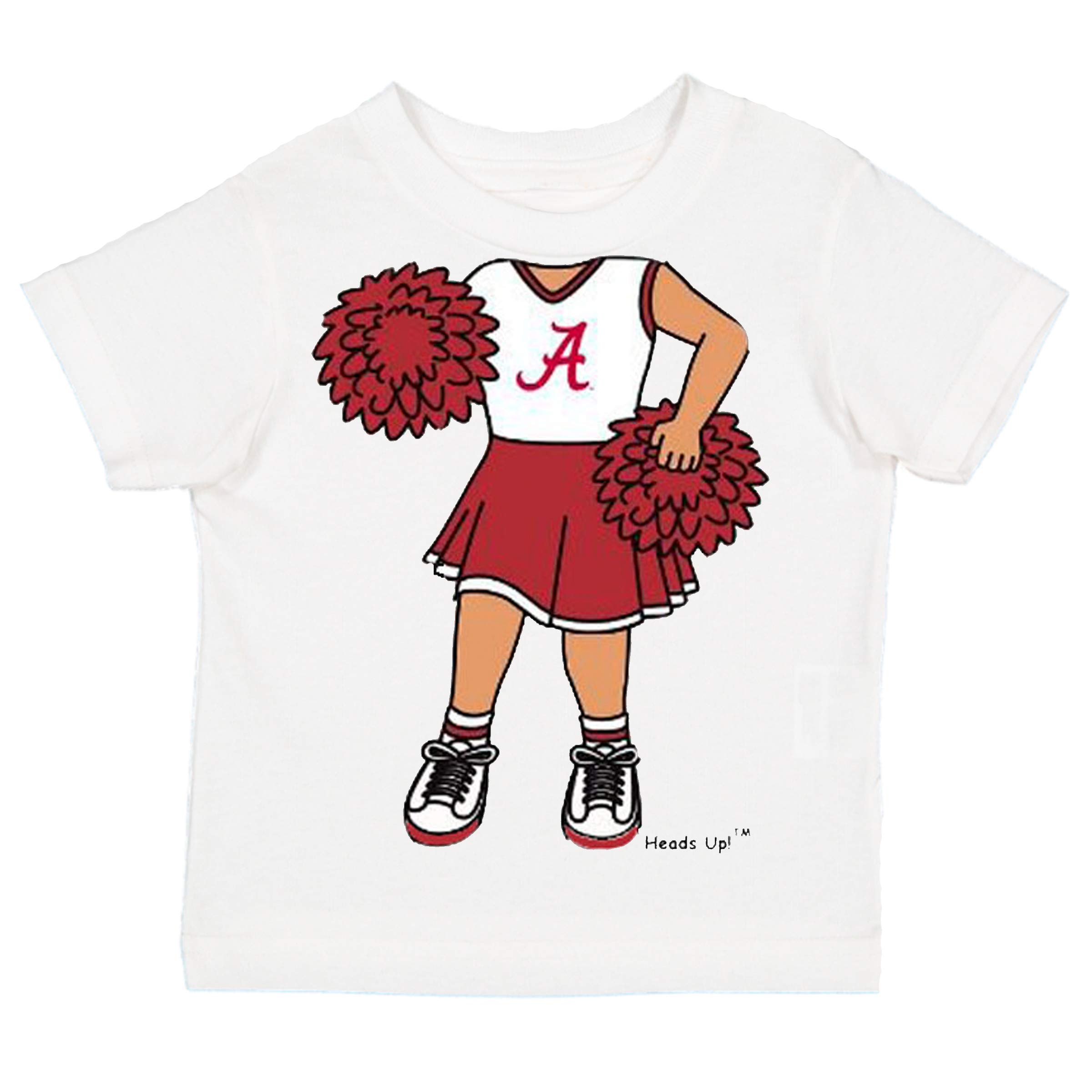 Alabama Crimson Tide Cheerleader Heads Up! Baby/Toddler T-Shirt (3T)