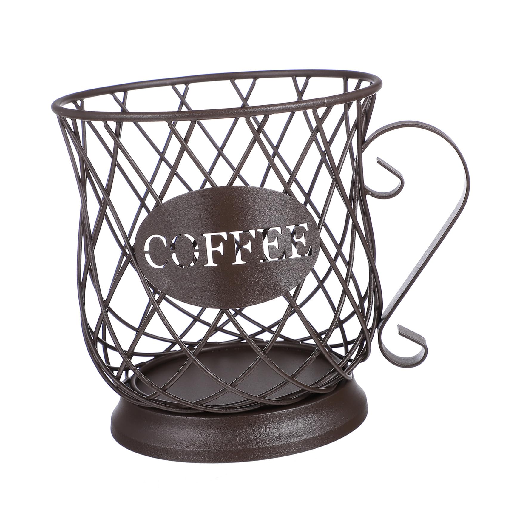 Porte-dosettes de café marron panier rangement capsules métal