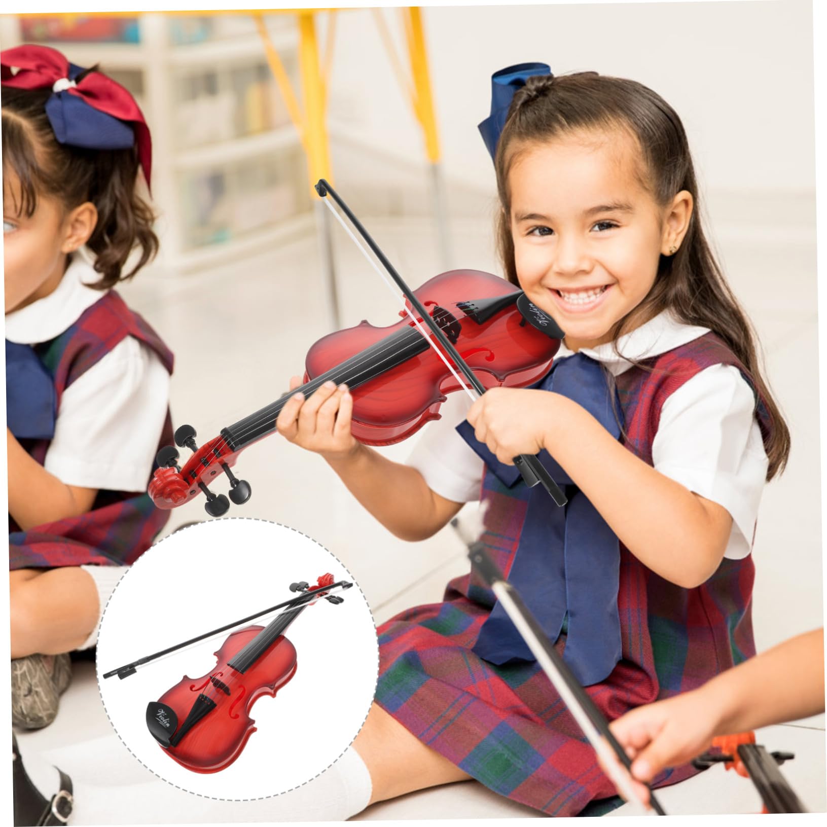 Violino Giocattolo per Bambini, Riproduzione Musicale 1 Pezzo in Plastica | Festa Scuola Decor, Forma Violino Piccola e Delicata, per Educazione Musicale e Compleanni