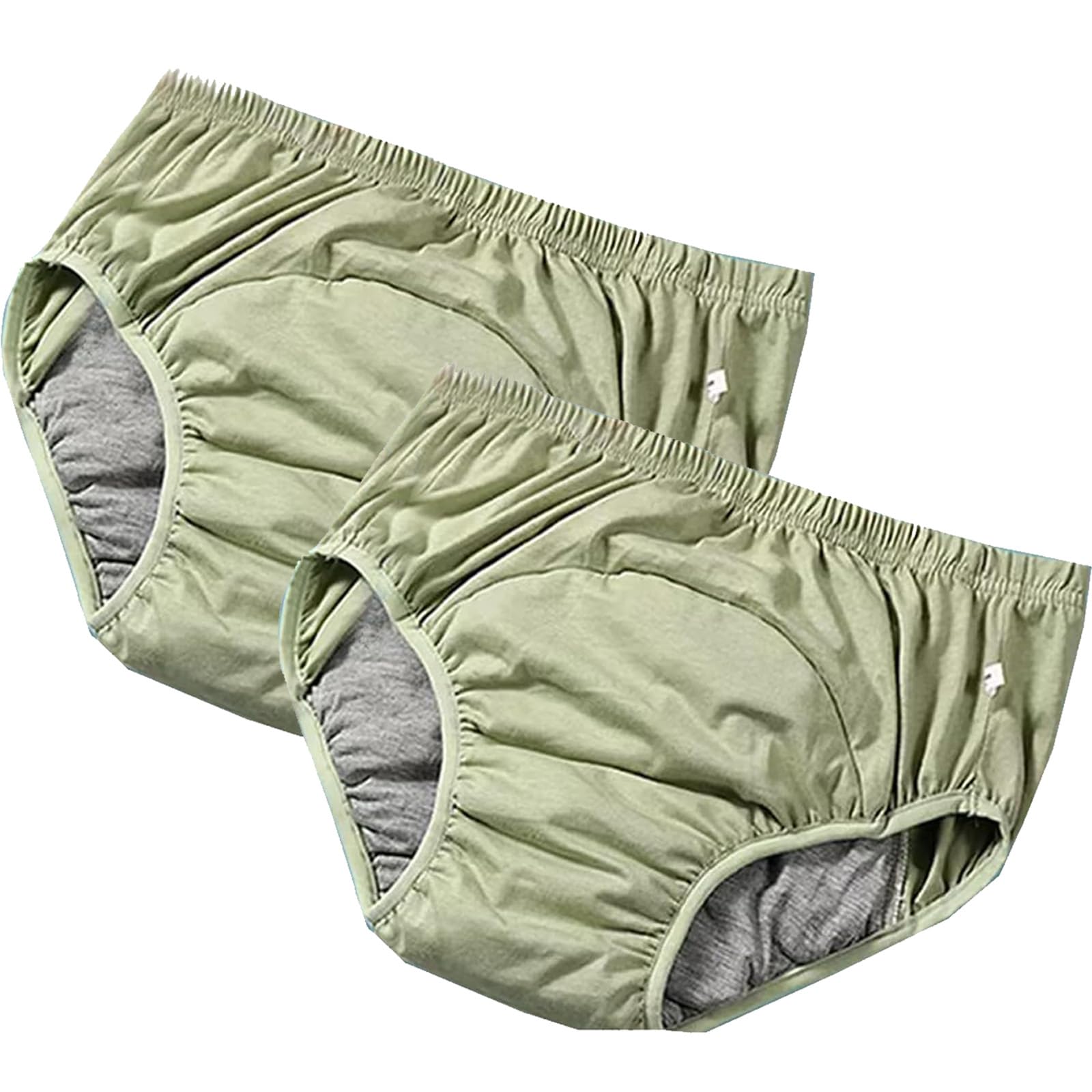 2 Pack Washable Adult Diaper Covers Diaper Waterproof 500CC Incontinence Pants Covers Reusable Leak-Proof Incontinence Briefs for Men, Women, Older Children and Teens (Green, XX-Large)