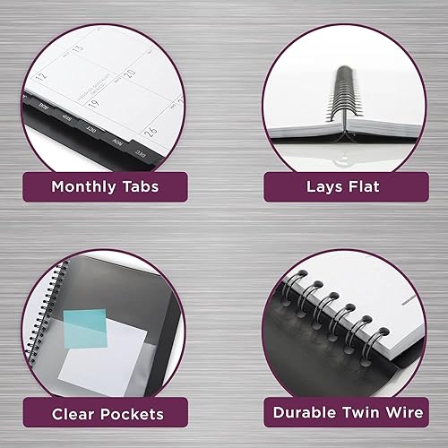 Miniatura 6 de AT-A-GLANCE AT-A-GLANCE - Agenda semanal y mensual 2022, 5 x 8 pulgadas, pequeña, contemporánea, grafito (70100 x 45)