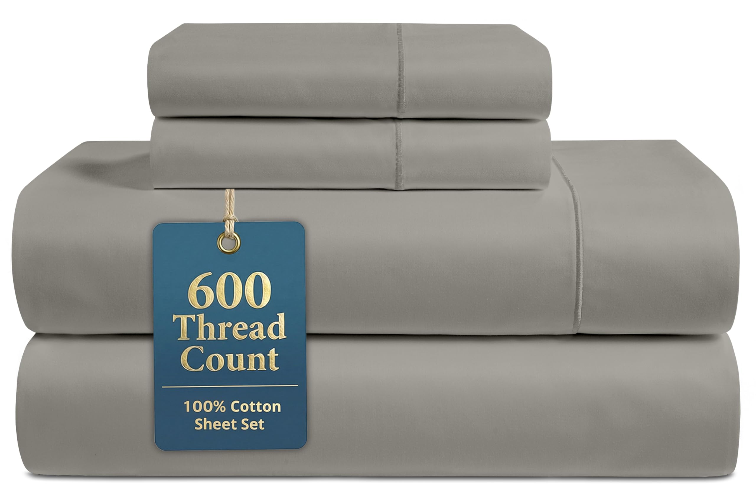 LANE LINEN Queen Size Sheet Set Silver