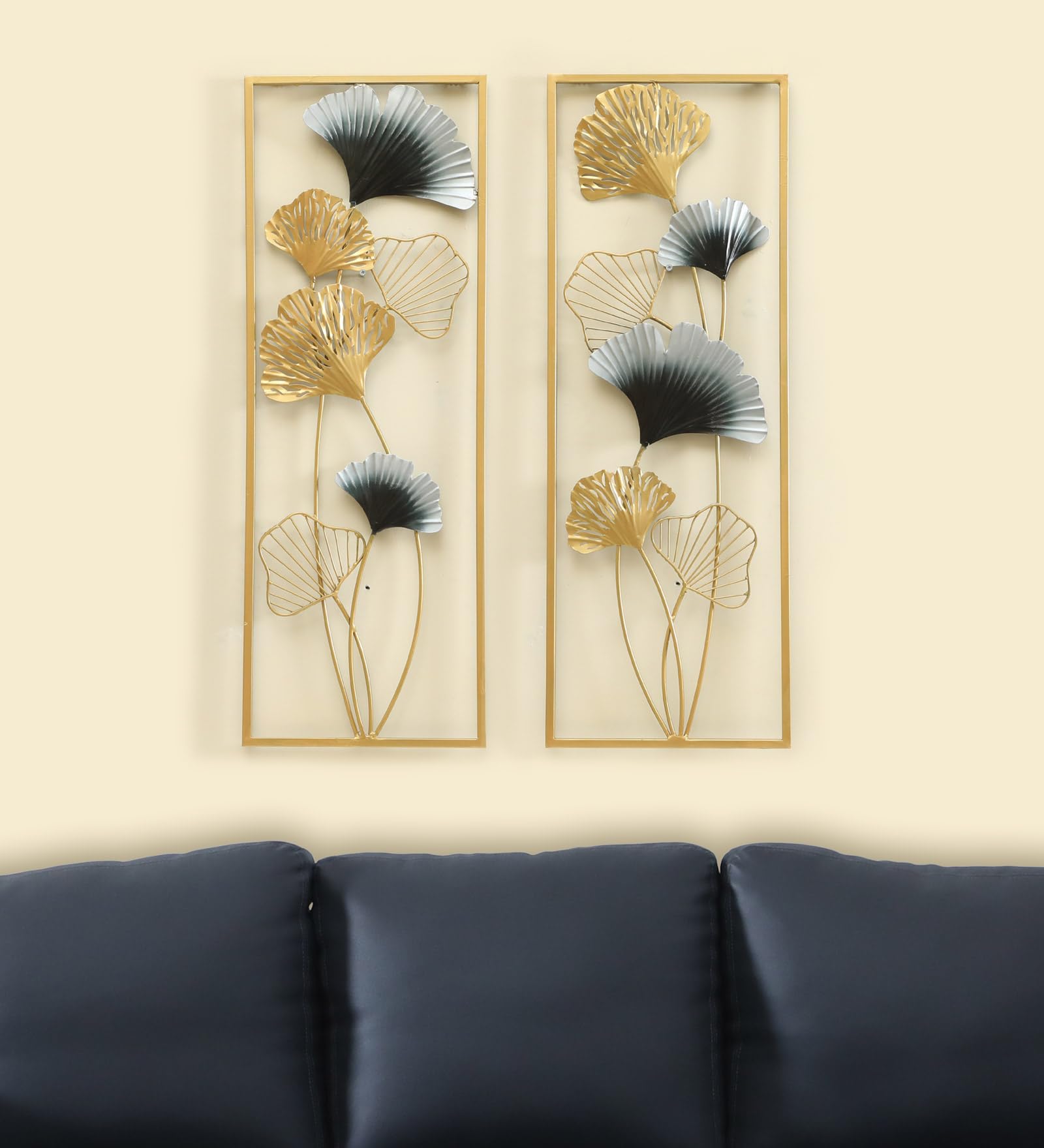 vedas Metal Multicolour Wayanad Leaf Set of 2 Metal Wall Art Home Decor for Living Room Office Bedroom Hotel (11 * 30 Inch) (B0CWY68H2B) Amazon Price History, Amazon Price Tracker