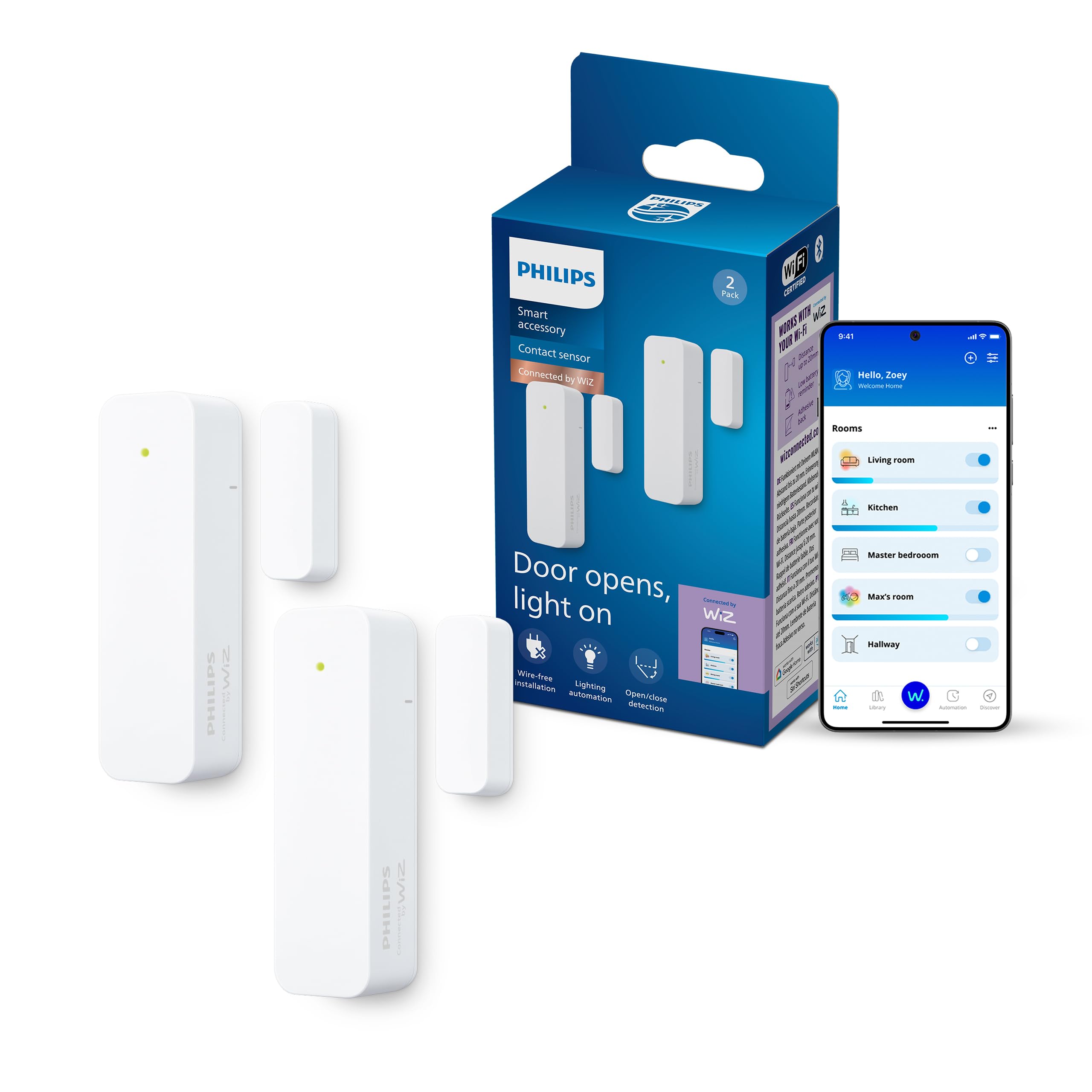 Philips Smart Lighting Sensor de Contacto Inteligente, 2 Uds.