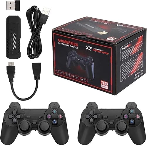 Game Stick 256G 4K HD Consola de videojuegos Doble Inalámbrico 2.4G Controlador Retro Consola