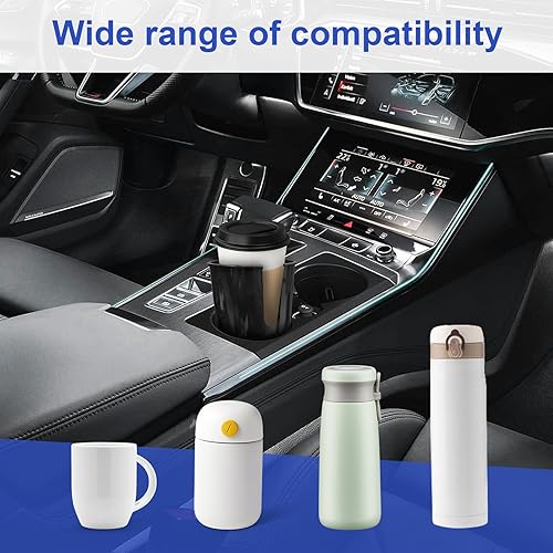 Miniatura 5 de Expansor de portavasos para automóvil, adaptador de expansor de portavasos de automóvil de 4 pulgadas, expansor desmontable para taza de café