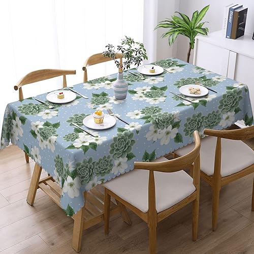 Aimeryup Vintage Floral Table Cloth Rectangle Table,Waterproof Tablecloth Rectangle Table Cloth Tablecloths for 6 Foot Rectangle Tables manteles de