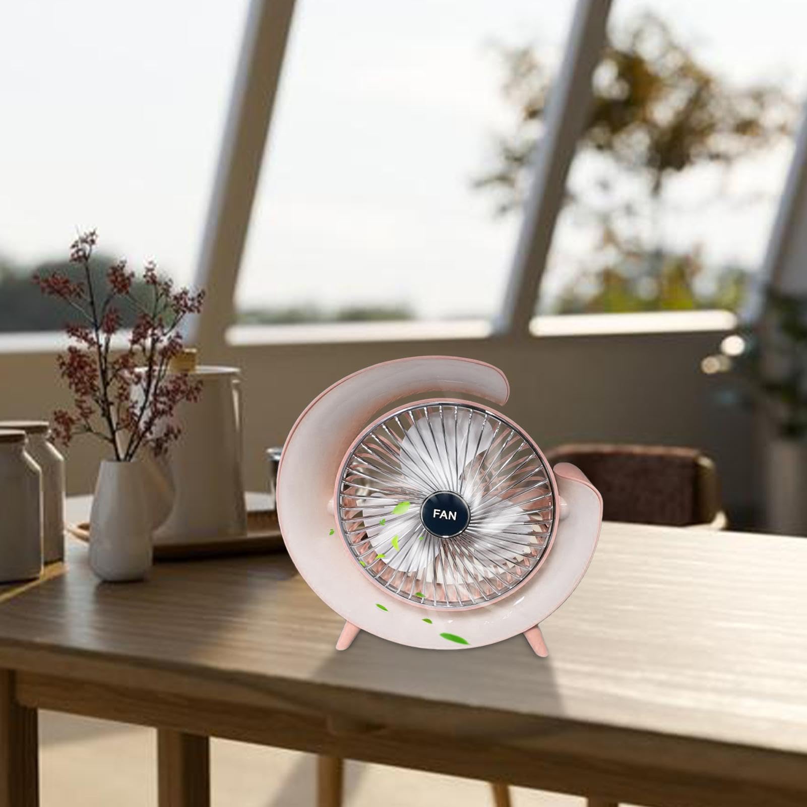 Pink Portable Fan PakaLife Desk Fan,Small Quiet Table Fans With Digital  Display Pink Fan, image size:1601x1601
