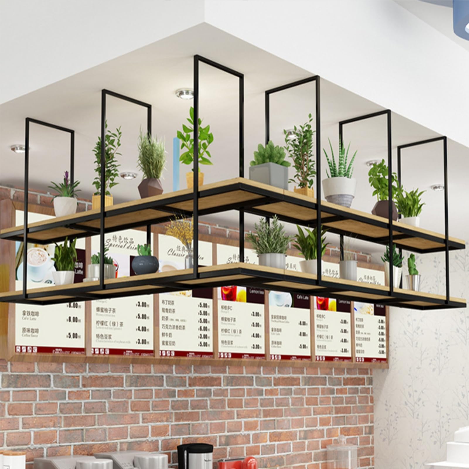 Étagère flottante moderne pour ranger le vin et libérer la cuisine