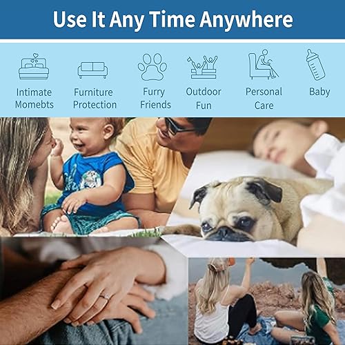 Miniatura 5 de Funda de manta impermeable de 90 x 90 pulgadas para bebés, adultos, perros, gatos o cualquier mascota, protector de 3 capas y manta 100% a prueba de