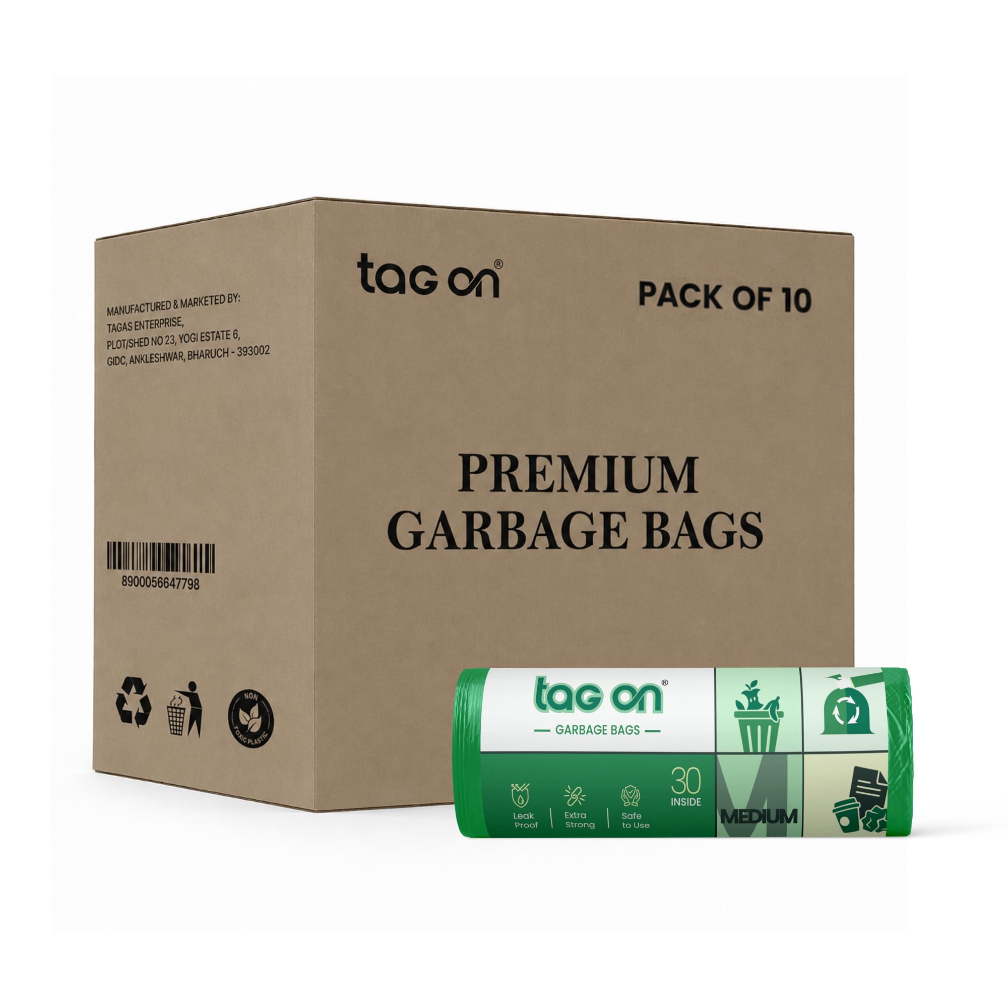 Premium Garbage Bags - 90 Pack, 19x21" -11