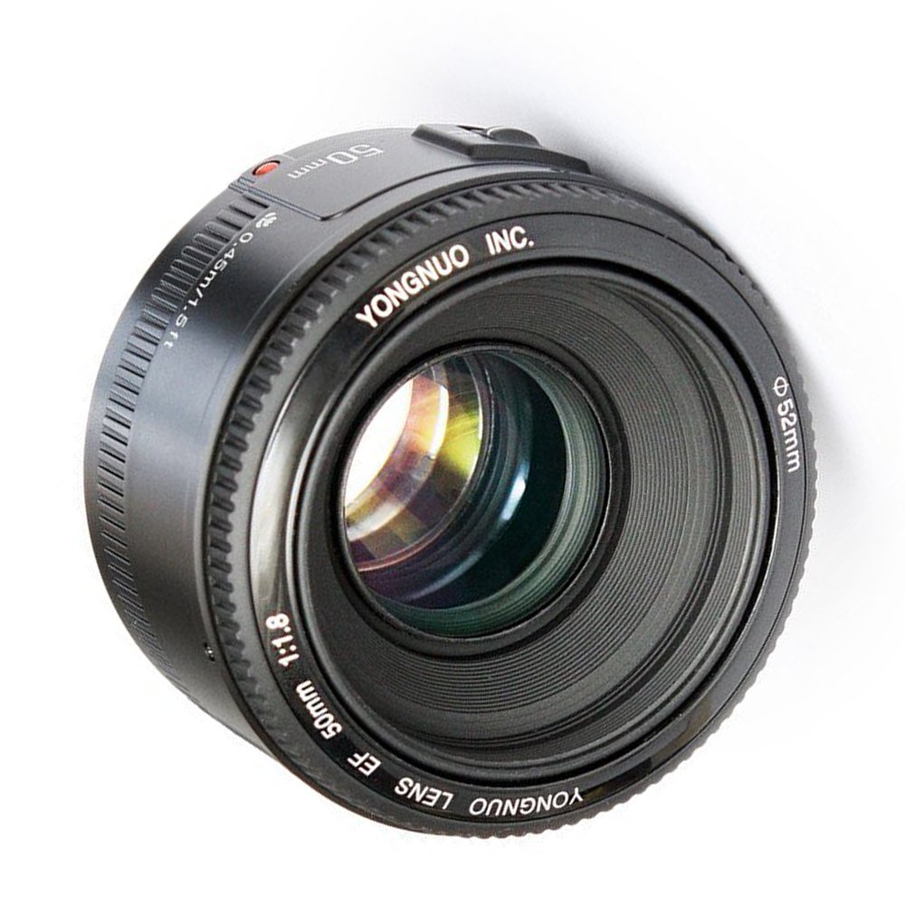 YONGNUO Objectif grande ouverture 50 mm F1.8 Autofocus pour appareils photo Canon EOS avec monture EF, etc. 5DIII/5DII/6D/60D/600D/650D/1000D/1100D/1200D/10D/20D/300D/350D