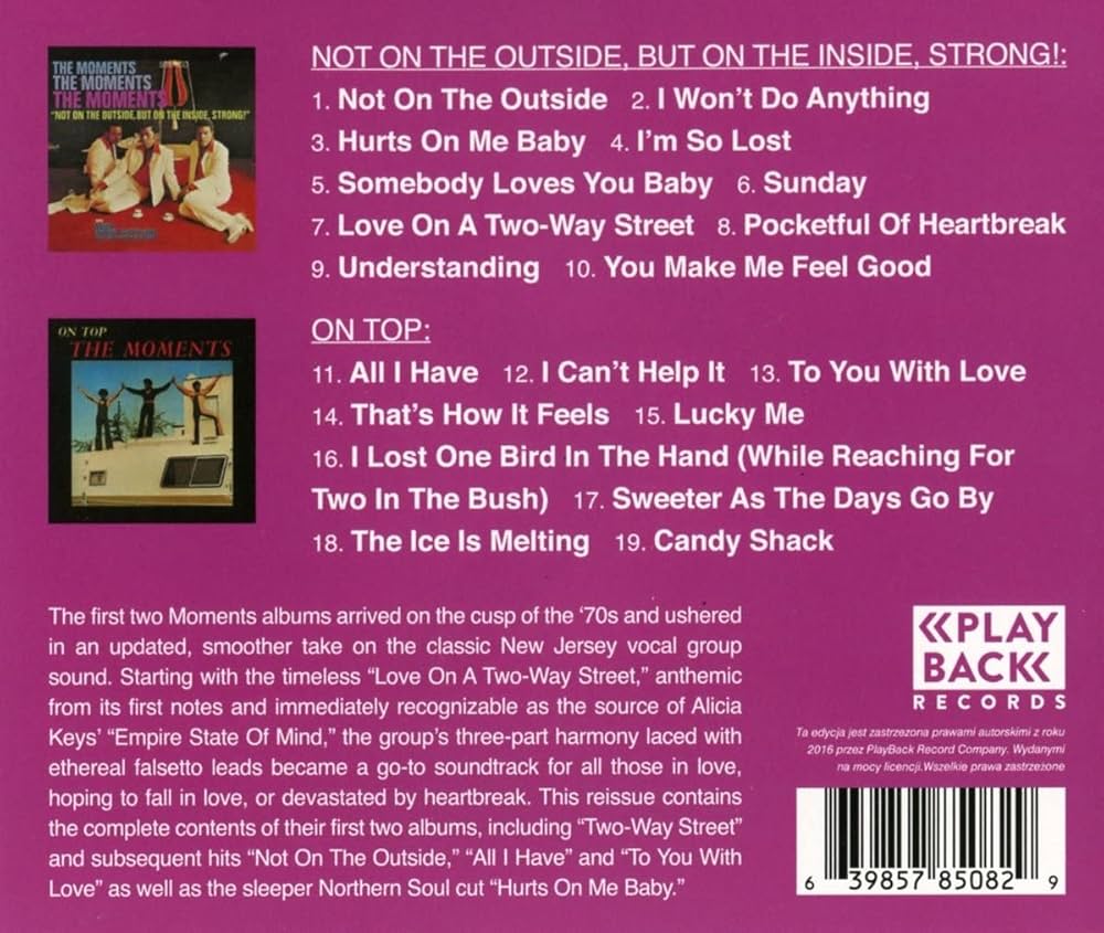 US ORIGINAL LP / THE MOMENTS - NOT ON THE OUTSIDE, BUT ON