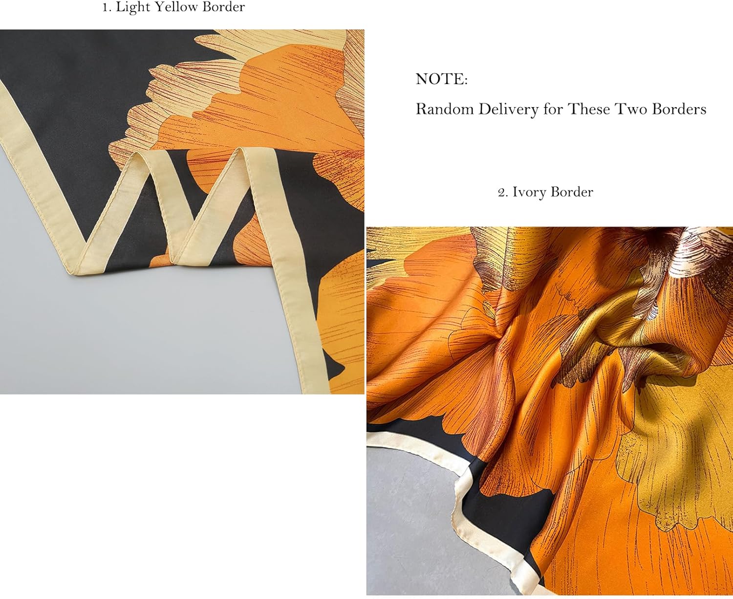 Aufeel Fashion Scarves 100% Satin Silk Scarf Long Lightweight Sunscreen Shawls Wraps for Women Hair Scarves - Image 5