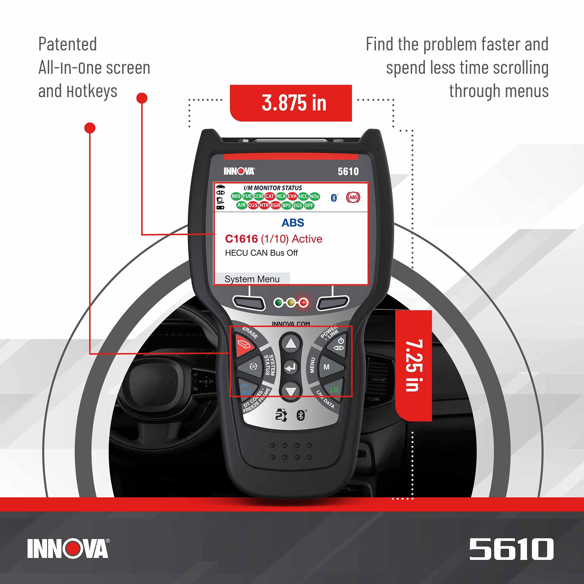 Buy INNOVA 5610, Newest 2022 OBD2 Bidirectional Scan Tool with Free