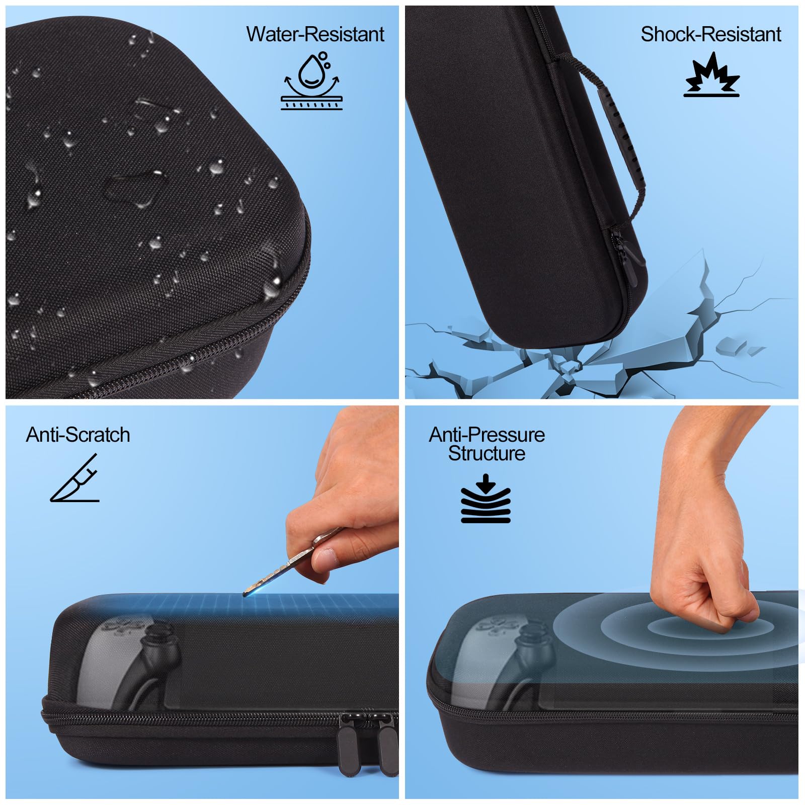 Étui de Protection pour Playstation Portal, iulrtba Housse de Transport Rigide pour PS5 Portal, Housse de Protection avec Kickstand pour PS5 Portal Accessoires, 2 Verre Trempé, 4 Capuchon de Joystick