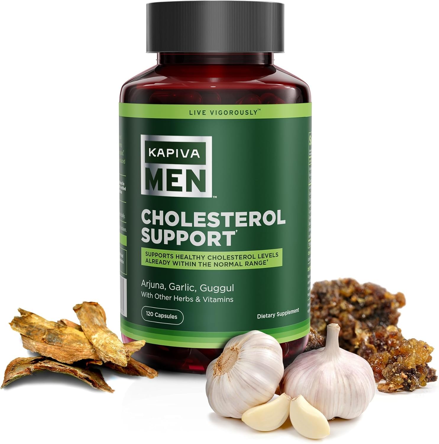 Cholesterol Lowering & Heart Health Supplement | Plant Sterols, Niacin, Arjuna, Garlic & Guggul | Natural Herbal Vitamins for Healthy Cholesterol Support | 120 Capsules