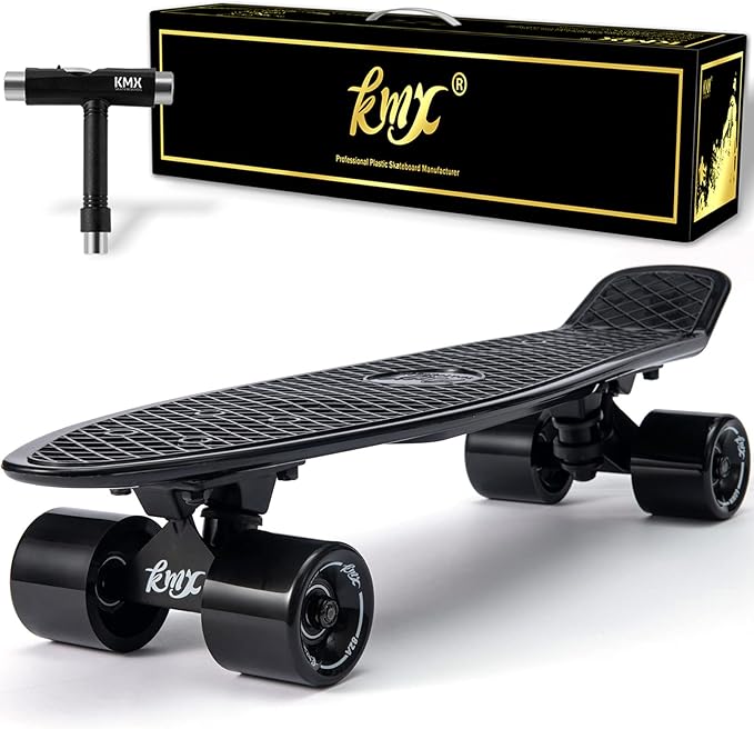 KMX 22" Mini Cruiser Skateboard for Boys Girls and Youth, Complete