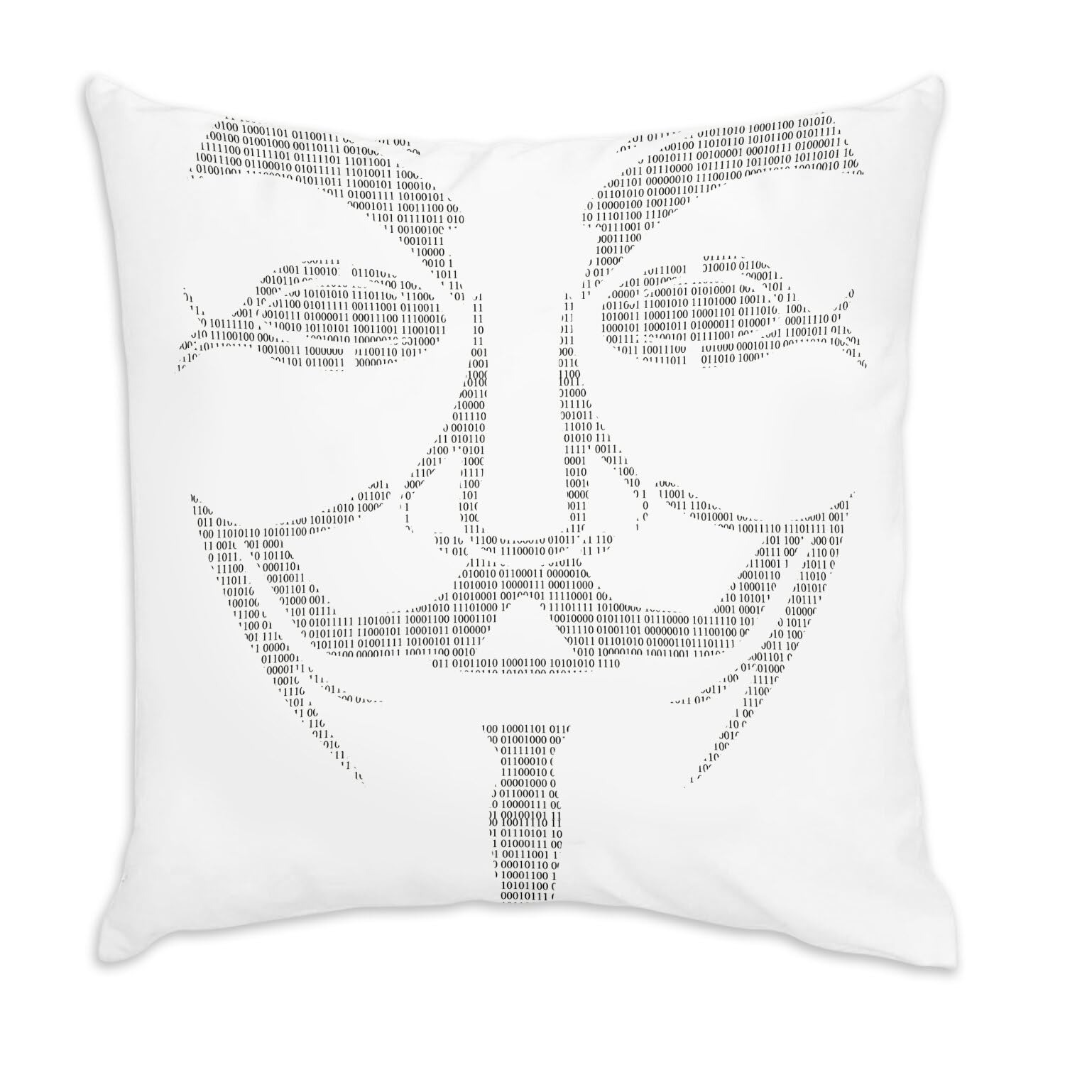 Coussin en Velours Blanc original décoration studio geek moderne 40x40