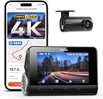 70mai A810 4K Double Dash Cam Front & Arrière, STARVIS 2 HDR Super vision nocturne, AI Détection des mouvements & Parking 24/7, intégré GPS, Wi-Fi & APP, ADAS, Enregistrement de boucles, chronologie