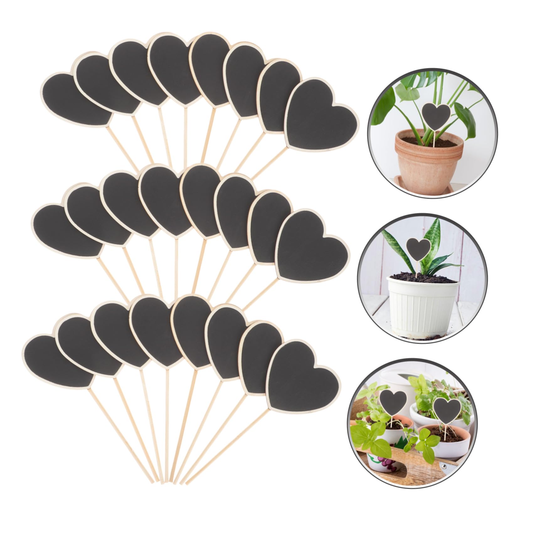 VICASKY 150 Teiliges Pflanzenschilder Herzform mit Spitzem Design zum Einfachen Beschriften und Einstecken Wiederverwendbare Gartenstecker für Bonsai Blumen Kräuter Dekoration und