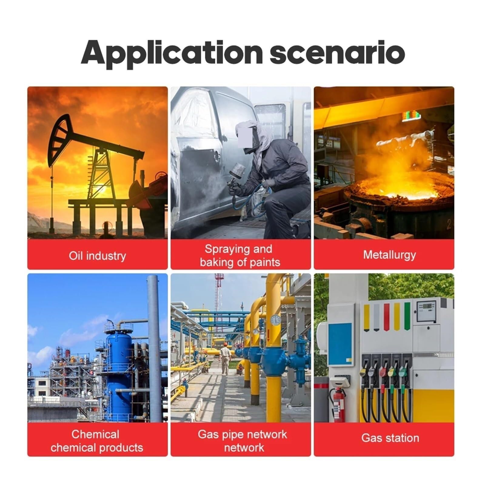 Rilevatore di gas, Rilevatore Gas Industriale Con Sensore Fisso CH4 Allarme Fughe Metano Per Lavoro E Casa per la casa