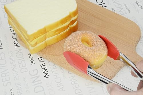 Miniatura 6 de Juego de 3 pinzas con puntas de silicona de 7 pulgadas, juego de 3 (verde, rojo y azul)