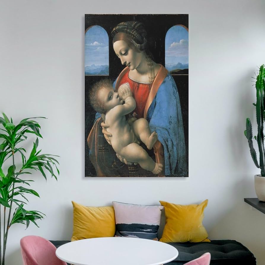 レオナルドダヴィンチ リッタの聖母 インテリア絵画 リッタの聖母 【8号】 レオナルド・ダ・ヴィンチ 【 額縁が