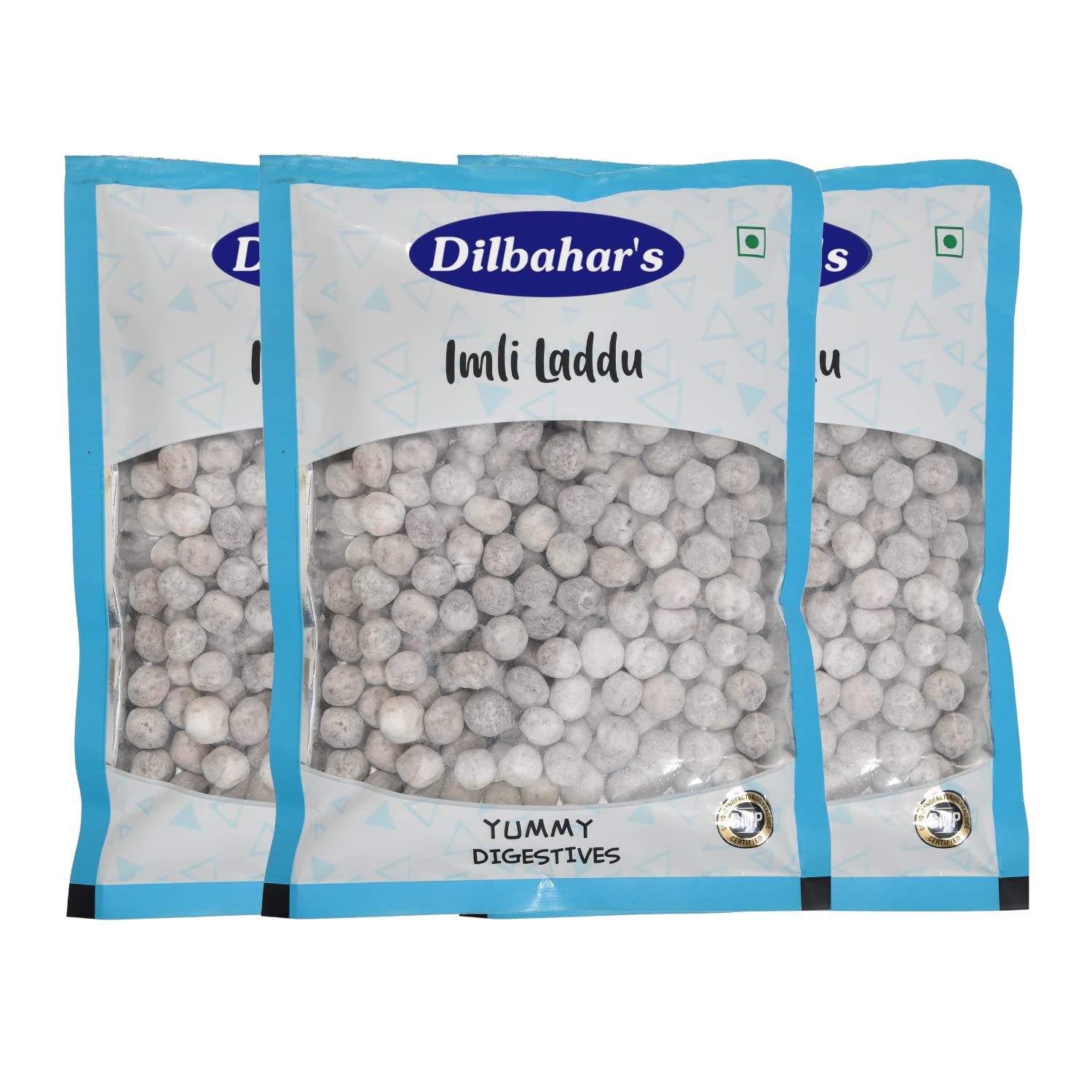 Dilbahar's Imli Laddu Small 400G Pack Of 3 | Imli Ladoo Candy | Mukhwas Mouth Fresheners | Digestive Imli Pachak Goli | Chatpati Imli Candy
