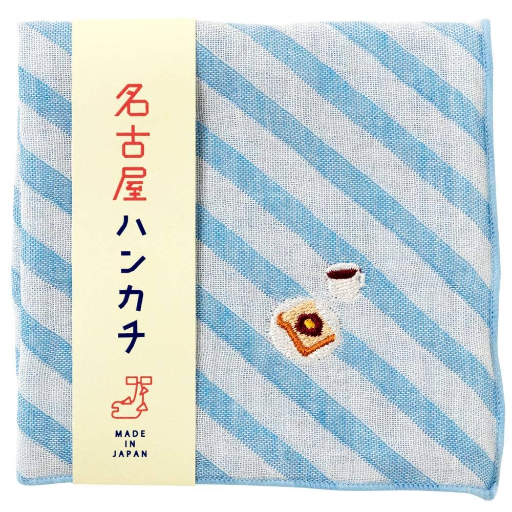 ハンドメイドハンカチあしべ Amazon.co.jp: 名古屋ハンカチ 小倉トースト 刺繍入りガーゼ