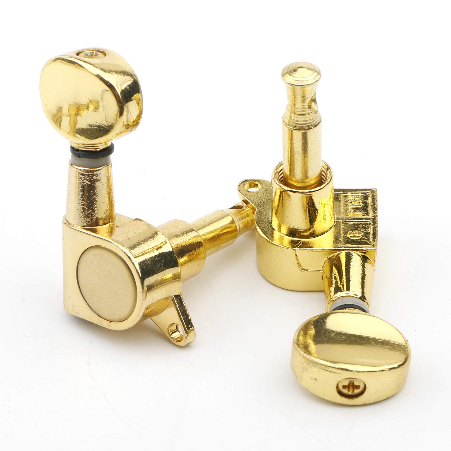 6 szt. 3L 3R Gold Tuning Key Peg, zamknięta część gitarowa tunery, kołki do strojenia strun, tunery, do gitary akustycznej lub elektrycznej, 6 szt