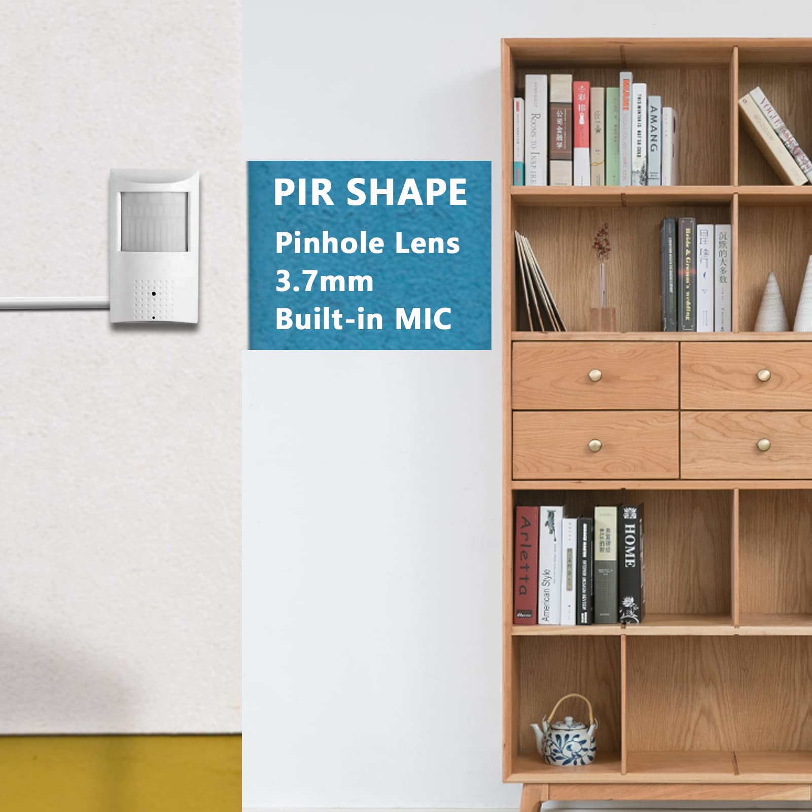 WiTi Telecamera IP POE 2MP H.265, Visione Notturna, PIR, Microfono, Bianco