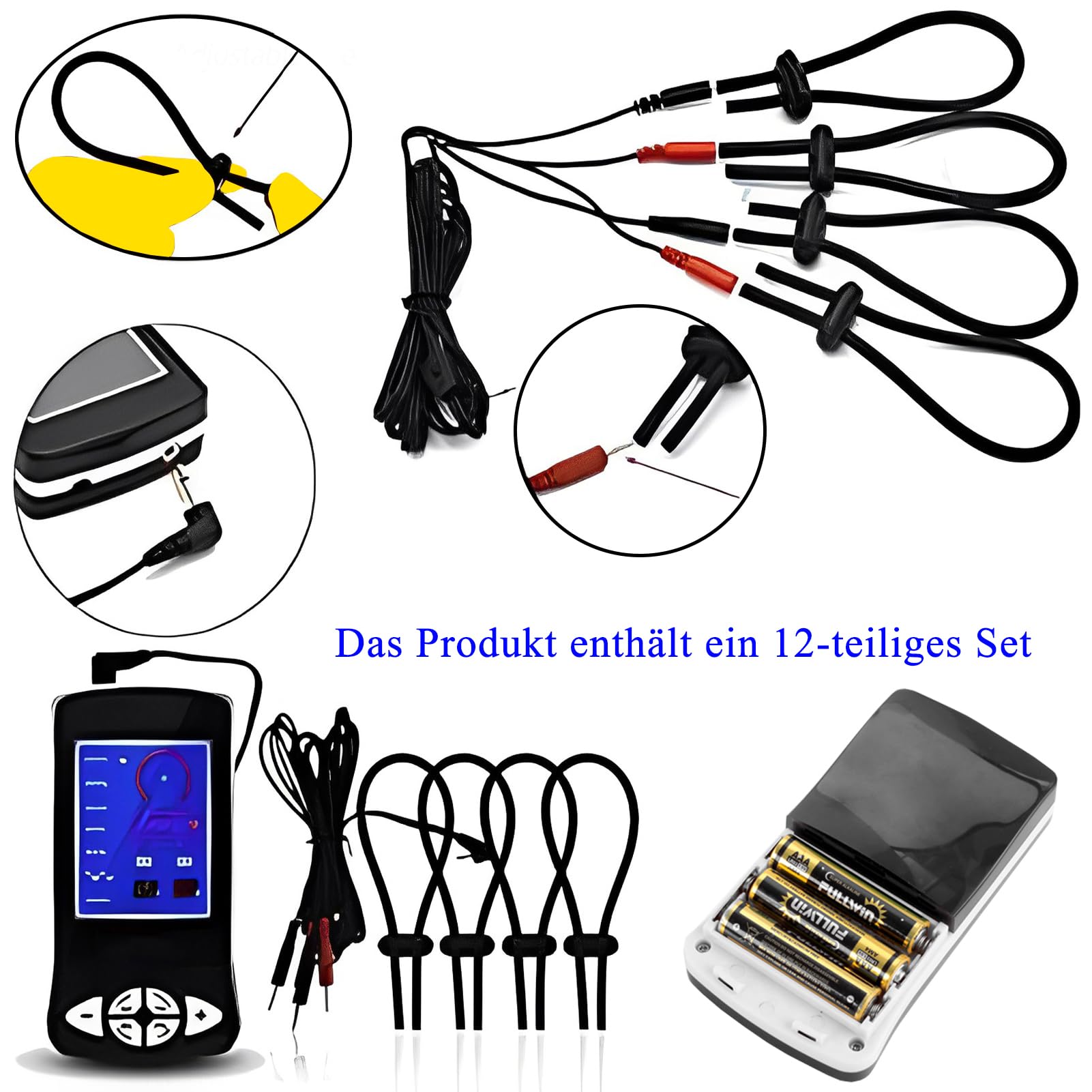 Electro Shock Sex, Elektrosex Massage Pads für Reizstromgerä, Elektro stimulationsgerät männer Sex, 12-Teiliges Set Sexuelle elektrostimulation