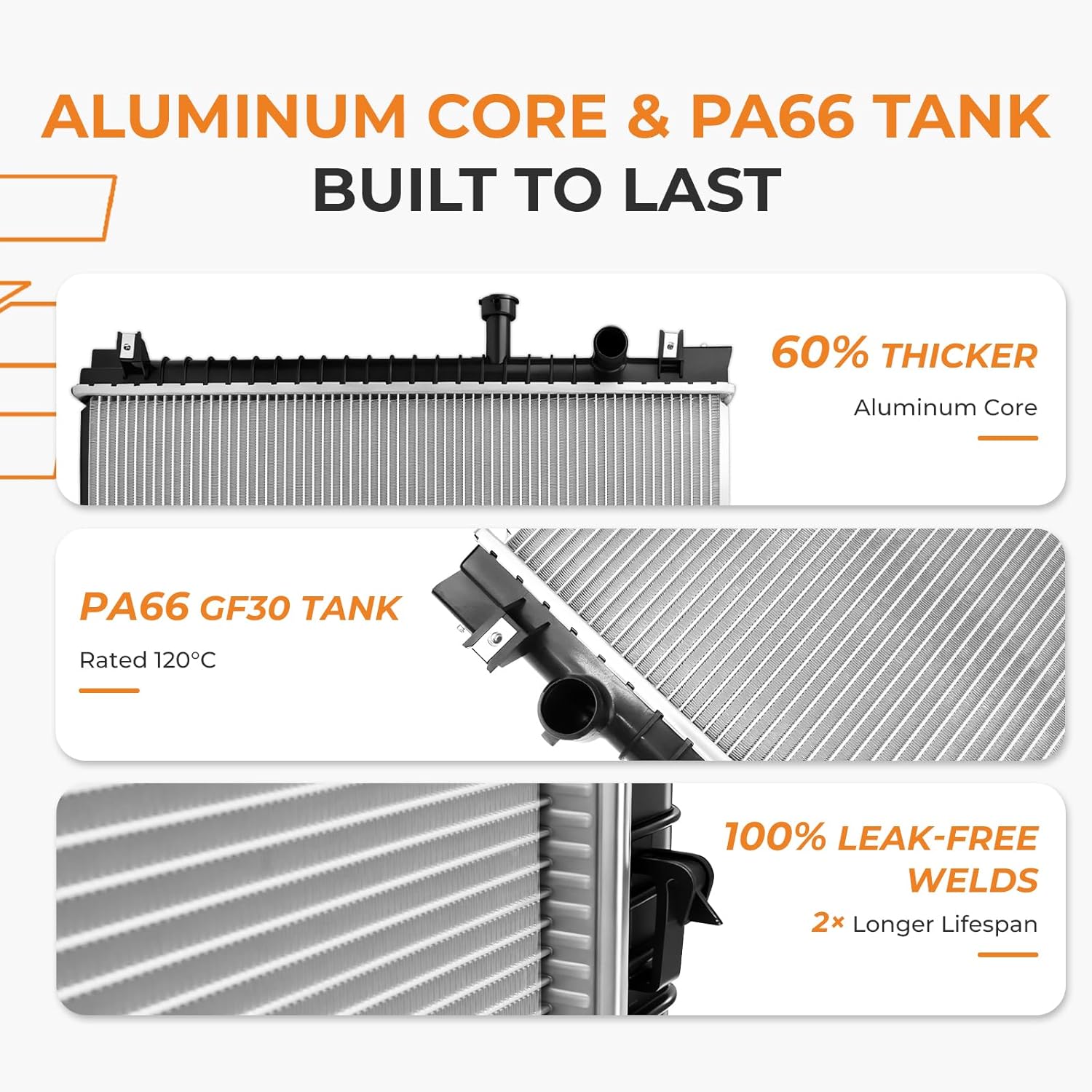 Autoexact Radiator for Car for 2005-2015 Nissan Armada/for 2004 Nissan Pathfinder Armada, Auto Engine Radiator Replacement for 2004-2015 Nissan TITAN/for 2004-2010 INFINITI QX56